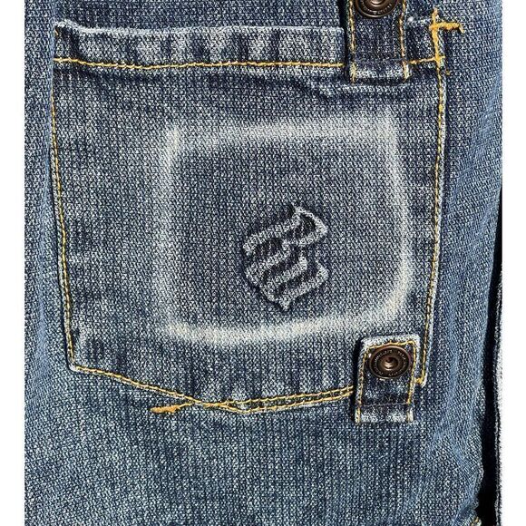 Rocawear Street Wear Acid Wash Blue Jean Cropped Jacket Size M - Picture 6 of 10